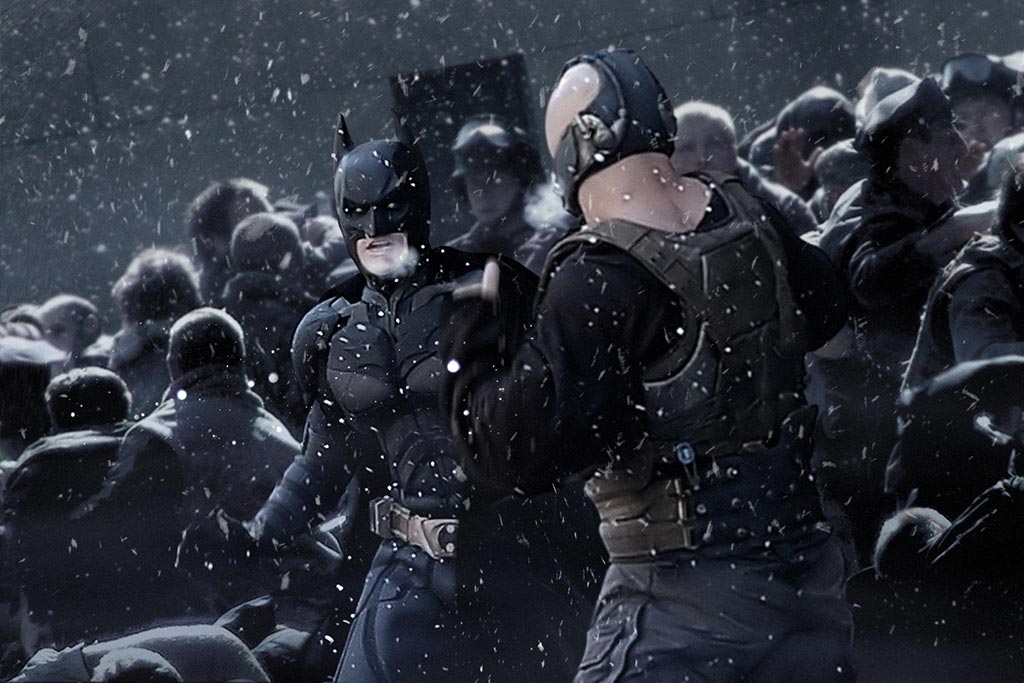 The Dark Knight Rises adalah jenis konflik dalam film yang menonjolkan manusia vs manusia.