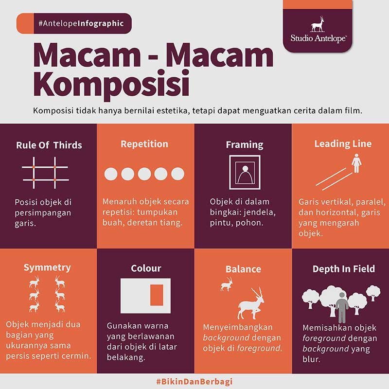 Macam Macam Komposisi Foto dalam Infografis Studio Antelope