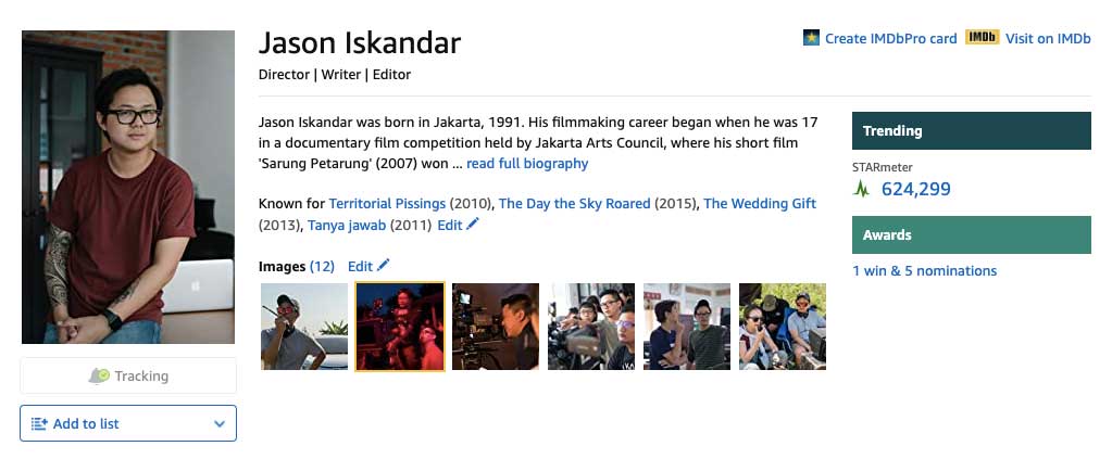 Jason Iskandar di IMDb